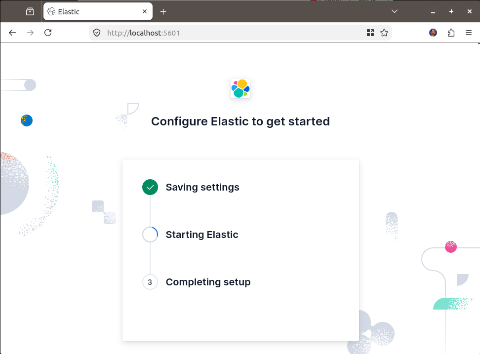 Elastic configuration setup finishing steps