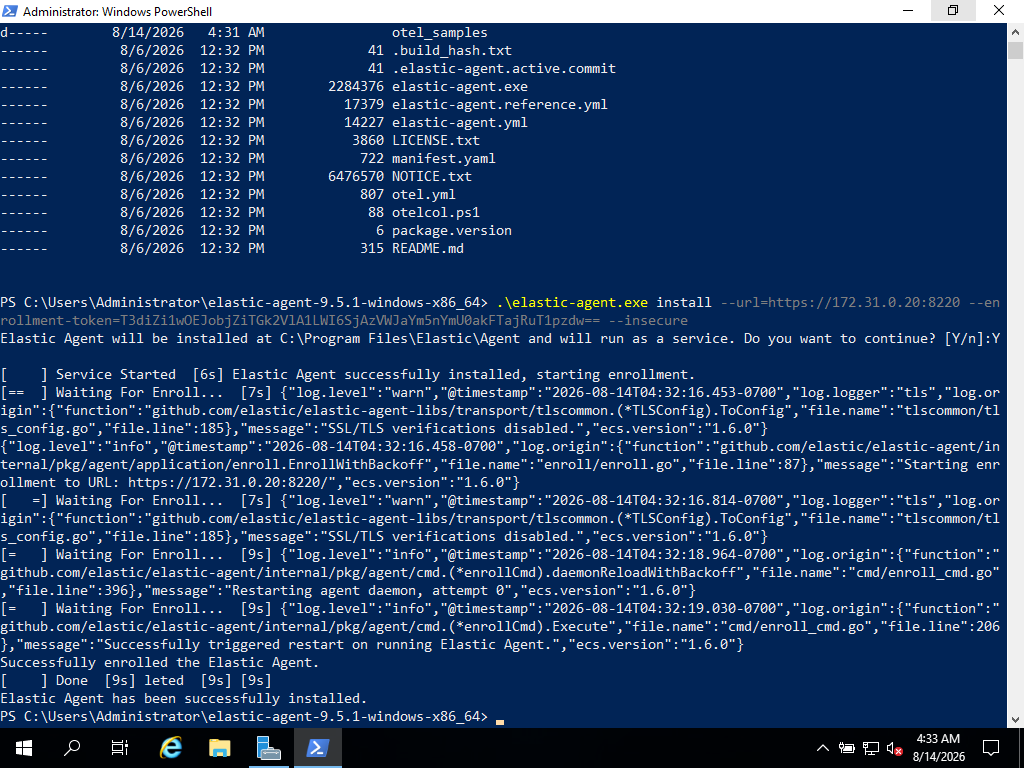 Windows PowerShell Agent Installation