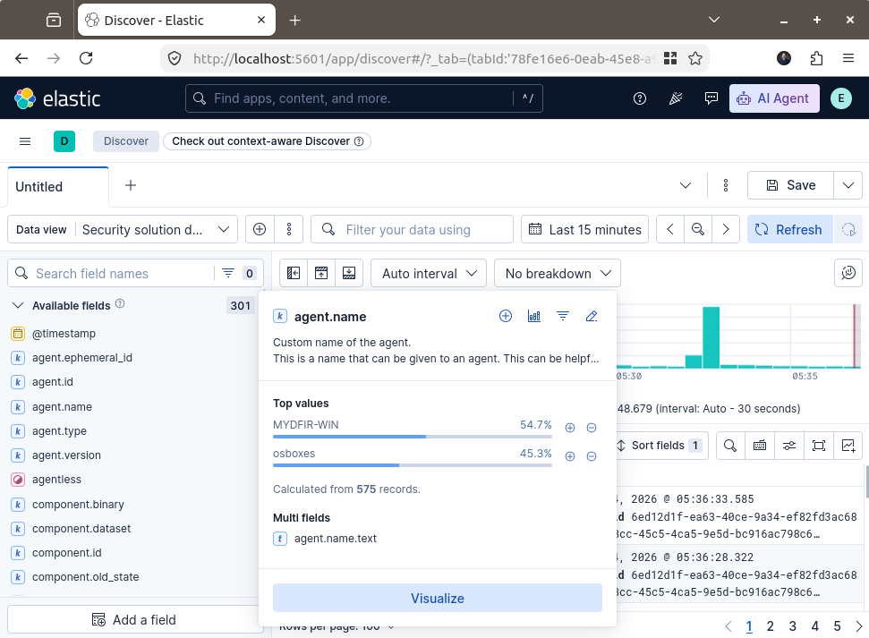 Windows Server agent.name search
