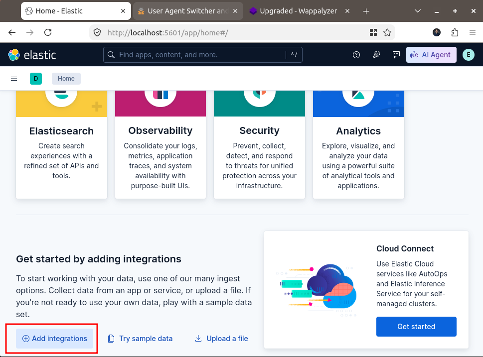 Add Integrations button