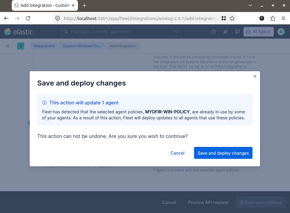 Save and deploy changes